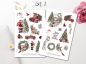 Preview: Mädchen Weihnachten Sticker Set